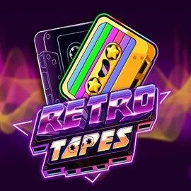Retro Tapes slot logo by Push Gaming at Lucky Max Casino